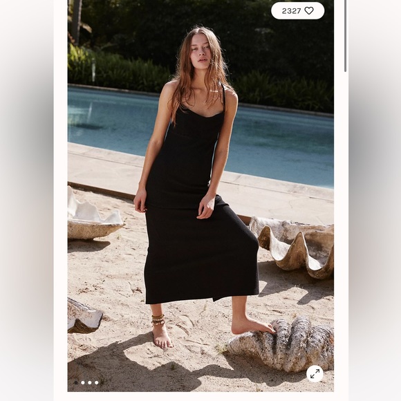 Free People Dresses & Skirts - Free people Moss Midi Dress color black size S